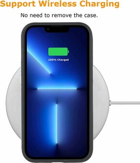 iPhone 13 Pro Zwart - Anti Slip Matte Armor