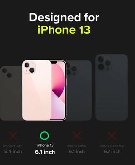 iPhone 13 - Back Cover &amp;amp; 2X Full Glas - Zwart