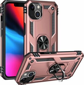 iPhone 13 Mini Rosegoud - Armor met Kickstand Ring