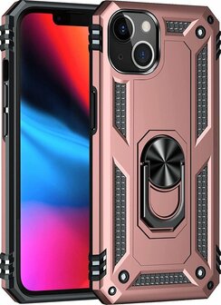 iPhone 13 Mini Rosegoud - Armor met Kickstand Ring