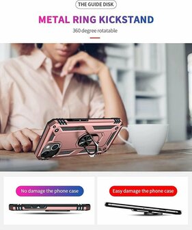 iPhone 13 Mini Rosegoud - Armor met Kickstand Ring