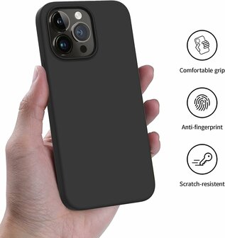 iPhone 15 Pro - Back Cover &amp;amp; 2x Glas - Zwart