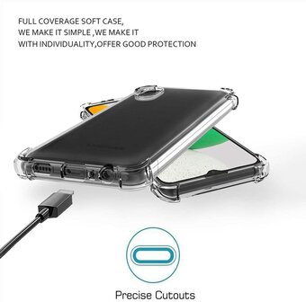 A03 Core - Anti Shock &amp;amp; 2x Glas - Transparant