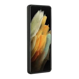Samsung Galaxy S25 Ultra - Zwart - Siliconen Back Cover met Kaarthouder