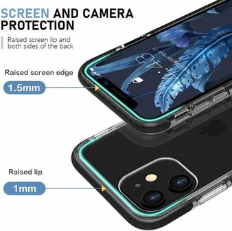 iPhone 11 Zwart - Gel Armor Back Cover