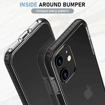 iPhone 11 Zwart - Gel Armor Back Cover