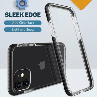 iPhone 11 Zwart - Gel Armor Back Cover