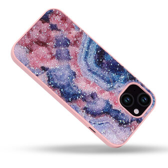 iPhone 15 - Diamant Marmer Glitter - Nova