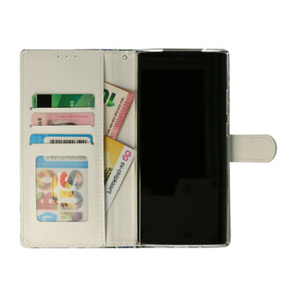 Samsung M23 met Blauwe Vlinder Print  - Book Case