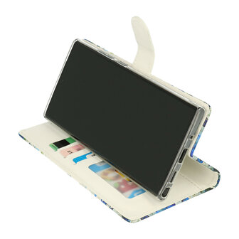 Samsung M23 met Blauwe Vlinder Print  - Book Case