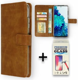 S22 Plus - Book Case &amp;amp; Glas - Bruin