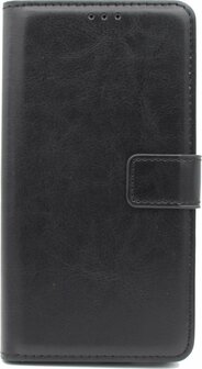 iPhone SE 2022-2020 - HQ Book Case &amp;amp; Glas - Zwart