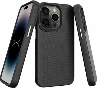 iPhone 14 Pro Zwart - Anti Slip Matte Armor