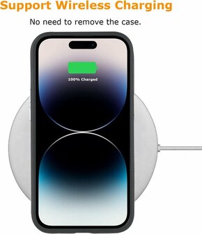 iPhone 14 Pro Zwart - Anti Slip Matte Armor