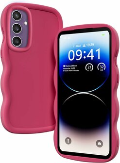 Samsung A16 - Wave Back Cover - Donker Roze