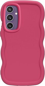 Samsung A16 - Wave Back Cover - Donker Roze