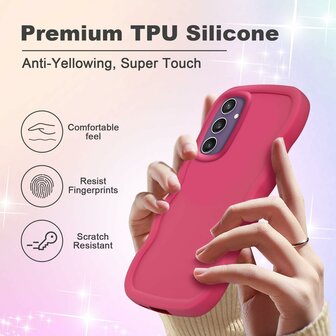 Samsung A16 - Wave Back Cover - Donker Roze