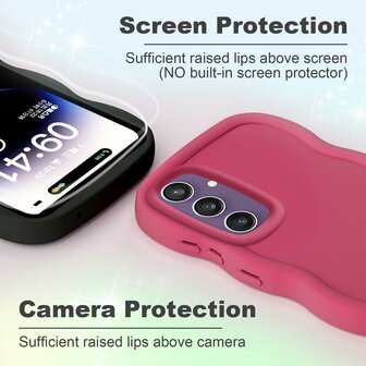 Samsung A16 - Wave Back Cover - Donker Roze