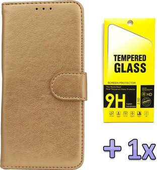 A42 - HQ Book Case &amp;amp; Glas - Goud