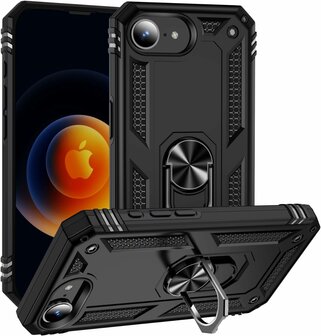 iPhone 16e - Zwart - Kickstand Amor Back Cover