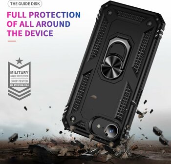 iPhone 16e - Zwart - Kickstand Amor Back Cover