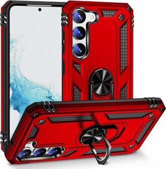 Samsung S23 Plus Rood - Armor met Kickstand Ring