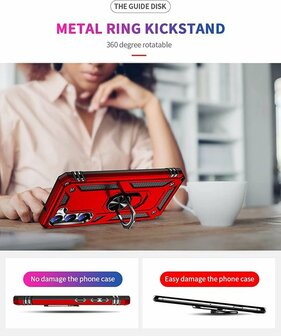 Samsung S23 Plus Rood - Armor met Kickstand Ring