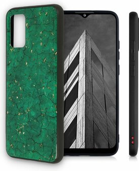 Samsung A72 - Marmer Back Cover - Groen
