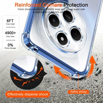Redmi 14c - Anti Shock &amp;amp; 2x Glas - Transparant