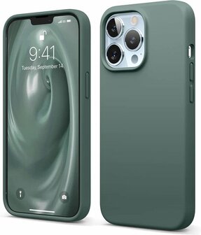 iPhone 13 Pro - Siliconen Back Cover - Groen