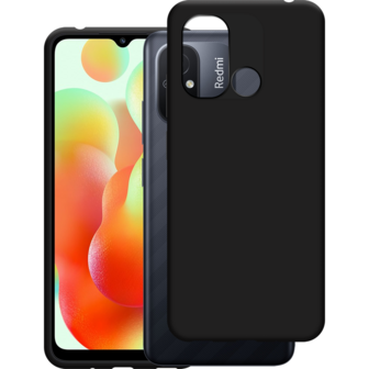 Redmi 12C - Back Cover &amp;amp; 2x Glas - Zwart