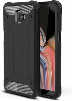 Samsung J6 Plus - Armor Back Cover - Zwart