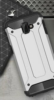 Samsung J6 Plus - Armor Back Cover - Zwart