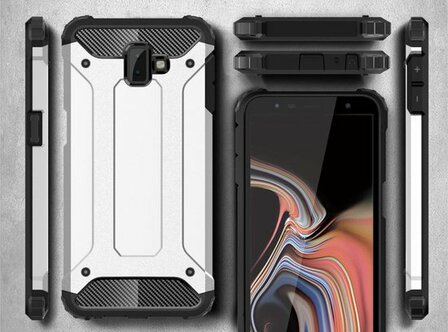 Samsung J6 Plus - Armor Back Cover - Zwart