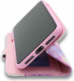 Samsung J6 Plus - Book Case met Rits - Bloemen &amp;amp; Vlinders