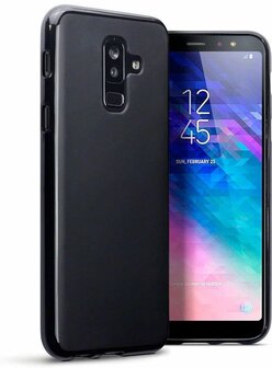 Samsung A6 Plus - Siliconen Back Cover - Zwart