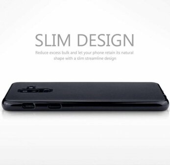 Samsung A6 Plus - Siliconen Back Cover - Zwart