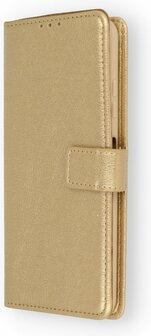 iPhone 14 Pro - Book Case &amp;amp; Glas - Goud