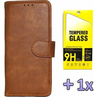 A41 - HQ Book Case &amp;amp; Glas - Bruin
