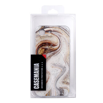 iPhone 16e - Wit - Marmer MagSafe Back Cover
