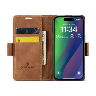 iPhone 15 Sienna Brown - Book Case