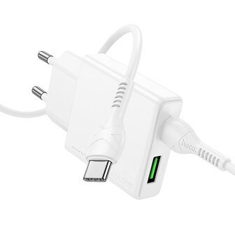 Nintendo Switch - Type C Kabel &amp;amp; Stekker (N28) - 20W - Wit