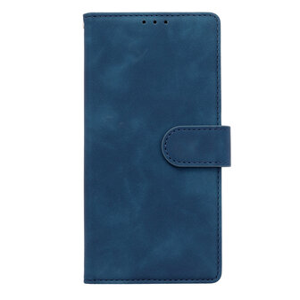 iPhone 16e - Suide Book Case &amp;amp; Glas - Blauw