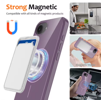iPhone 16e - Twilight Lavender - Glitter Siliconen MagSafe Back Cover