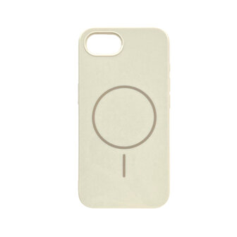 iPhone 16e - Almond Beige - Glitter Siliconen MagSafe Back Cover