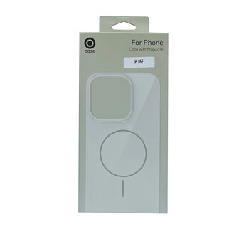 iPhone 16e - Almond Beige - Glitter Siliconen MagSafe Back Cover