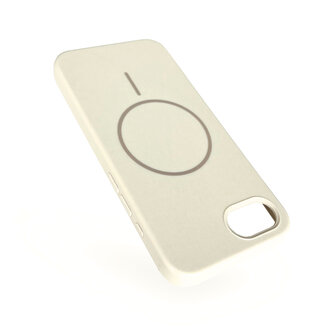iPhone 16e - Almond Beige - Glitter Siliconen MagSafe Back Cover