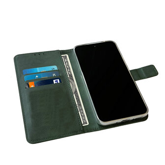 Samsung A36 - Book Case &amp;amp; Glas - Groen
