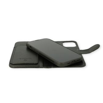 iPhone 16e - Zwart - 2 in 1 HQ Book Case met Extra Vakken &amp;amp; Glas