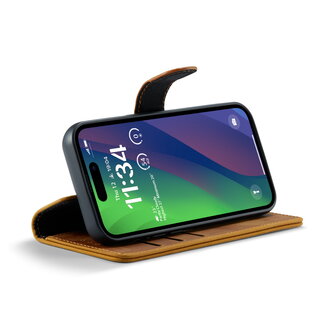 iPhone 15 - Sienna Brown - 2 in 1 Lederen MagSafe Case